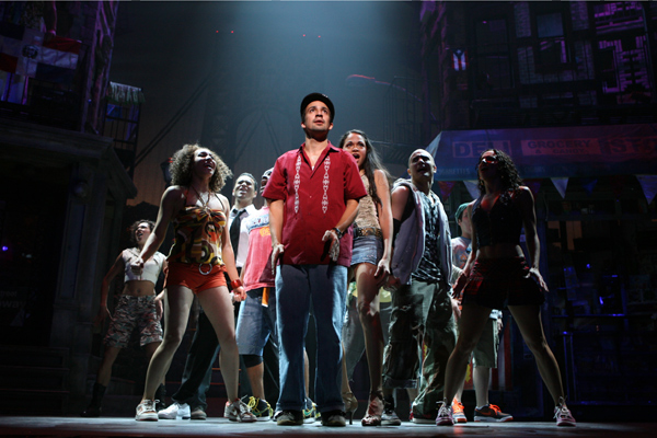 Lin Manuel-Miranda and the original Broadway cast of In The Heights | Photo courtesy of Joan Marcus
